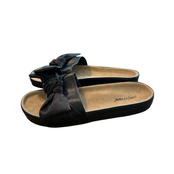 Comfort view Black Bow Slide Sandals size 10 - Picture 5 of 10